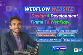 do webflow website, webflow design, webflow landing page, figma to webflow