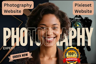 design pixieset website, photography website, squarespace
