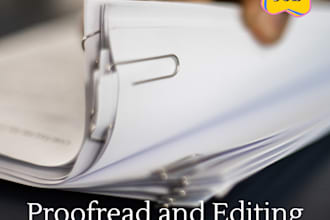 proofread, edit, grammar check, and spell check your english document