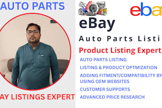 do ebay auto parts listing, expert in ebay fitment services virtual assistant