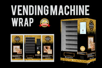 design business vending wrap or slot wrap design