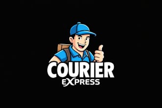 design outstanding courier express logo for you with express delivery