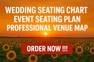 design a professional seating chart or venue map for your event, guest