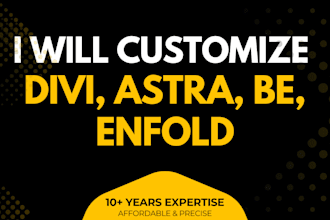 customize divi, astra, be, enfold wordpress theme