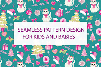 do cute seamless pattern design for kids and babies textile