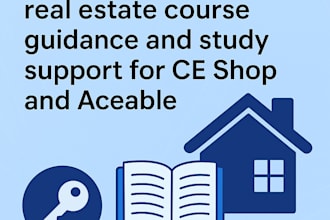 help you pass your ce, insurance licensing, or aceable real estate course