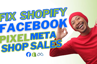 fix faceebook pixel facebook shop shopify app integration meta shop for sales