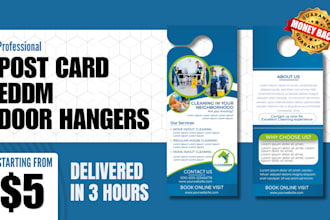 design pressure washing, junk removal, lawncare, solar and cleaning door hangers