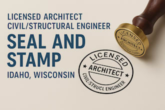 license architect civil and structural engineer seal and stamp idaho wisconsin