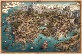 make your fantasy map illustration art