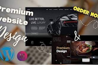 design a luxury and professional premium website