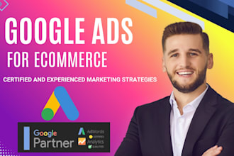 setup and optimize your google ads for ecommerce, shopping ads, pmax