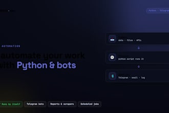 build python automation scripts and telegram bots