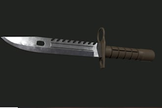 detail combat weapon,curve knife,combat knife,3d game asset,knight texture,props
