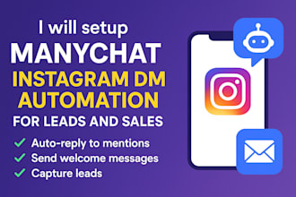 setup manychat instagram dm automation for leads and sales