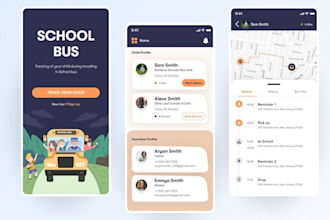develop bus booking app, school management app, school bus app, delivery app