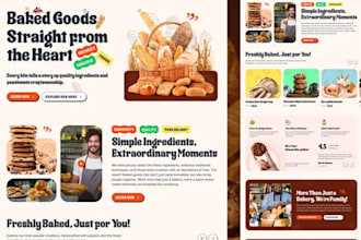 design and develop food truck site, restaurant website, bakery and pastry site