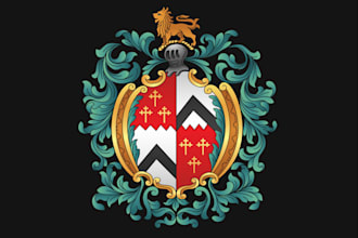design luxury regal heraldic family crest coat of arms logo