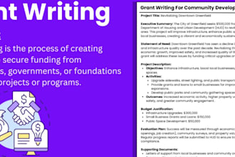 craft professional grant writing, fundraising and  sponsorship proposals