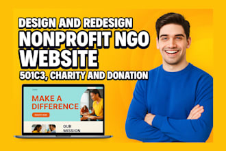 design and redesign nonprofit ngo website, 501c3, charity and donation website