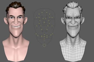model, rig characters  in cc4, c4d, iclone, realluion characters, maya, mixamo