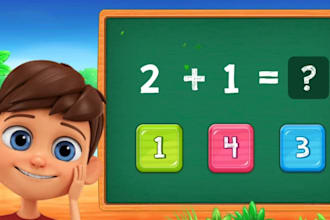 create 2d educational game and app for kids, 2d HTML5 web game for android, ios