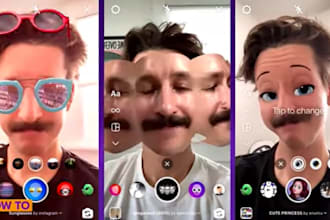 create a custom ar filter for tiktok instagram youtube and facebook for you