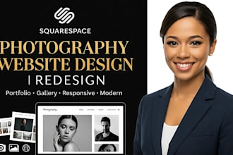 build squarespace photography website, redesign and design photography website