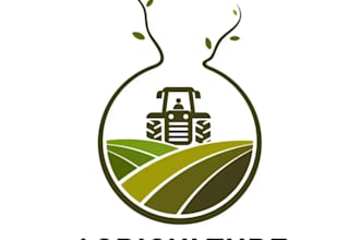 design agriculture farm lawn care landscape irrigation garden logo