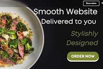 design food truck website, meal prep website, restaurant website food website