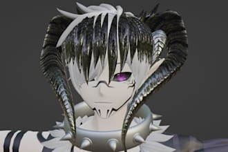 do custom vrchat avatar, vr character, avatar commission 3d rigging, vrc avatar