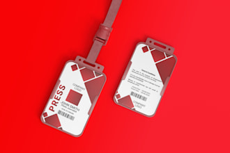 design creative corporate official student id card visitor card pass card design