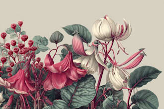 create a beautiful vintage botanical illustration