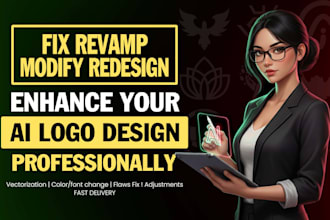 fix design redesign revamp and enhance your ai logo design professionally