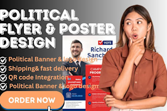 design a dynamic political flyer or political poster for your campaign election