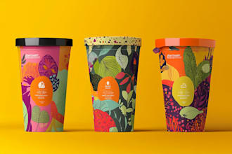 design minimal, modern and luxury packaging or label