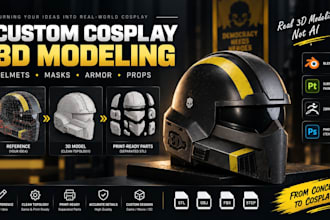 sculpt 3d cosplay 3d mask 3d helmet props wearable cosplay armor for 3d printing