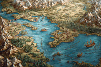 make fantasy map illustration