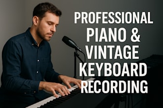 create soulful piano and vintage keyboard recordings for your song