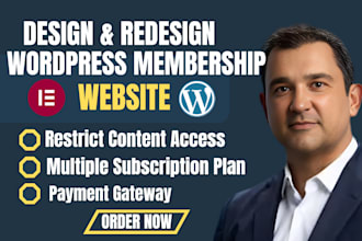 build or redesign membership website with learn dash, buddy boss and wrodpress