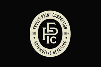 design a classic vintage typography logo for your brand