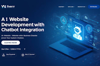 develop ai website with chatbot custom website,business website