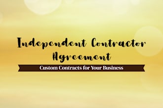 draft a professional contractor agreement for your business