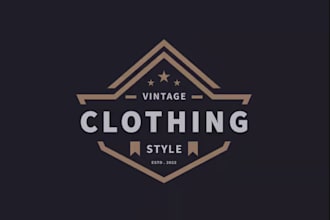design a vintage logo for clothing and apparel