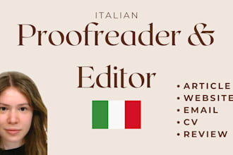 proofread and edit your italian text