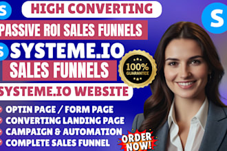 systeme io sales funnel, automation, systeme io website, systeme io landing page