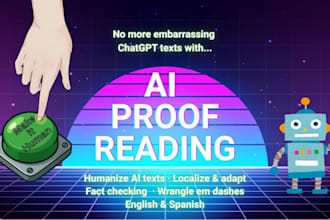 proofread ai generated texts and translations