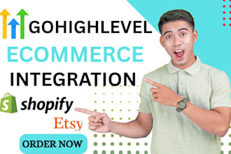 build gohighlevel ecommerce store, automate CRM workflows,  integrate shopify