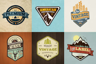 design a vintage badge logo with retro vibes