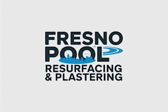 make a professional and modern pool logo for your business